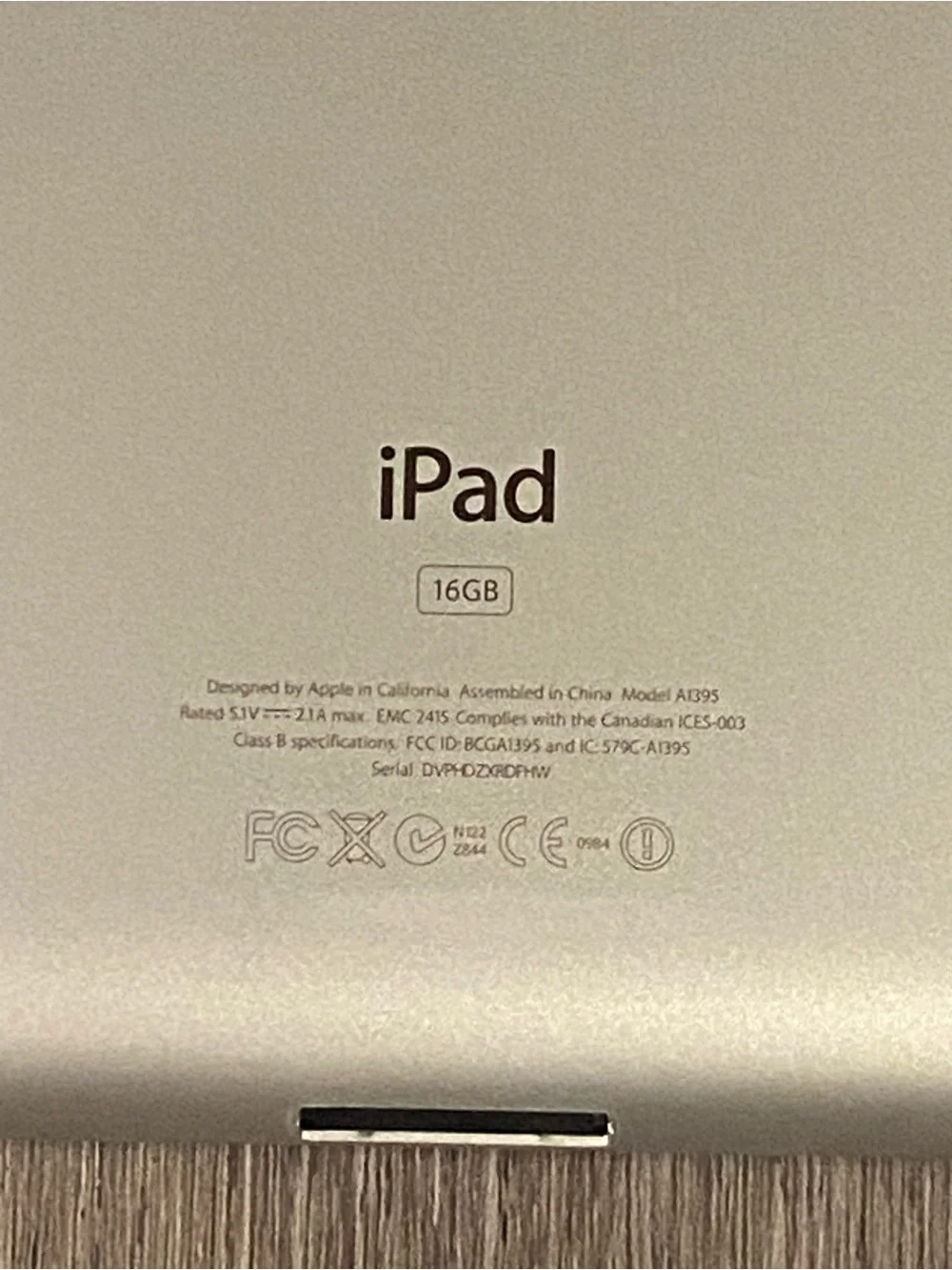 Apple iPad 2 (2nd Gen - 2011/12) 16GB WiFi Model with Charging Cable and Adapter